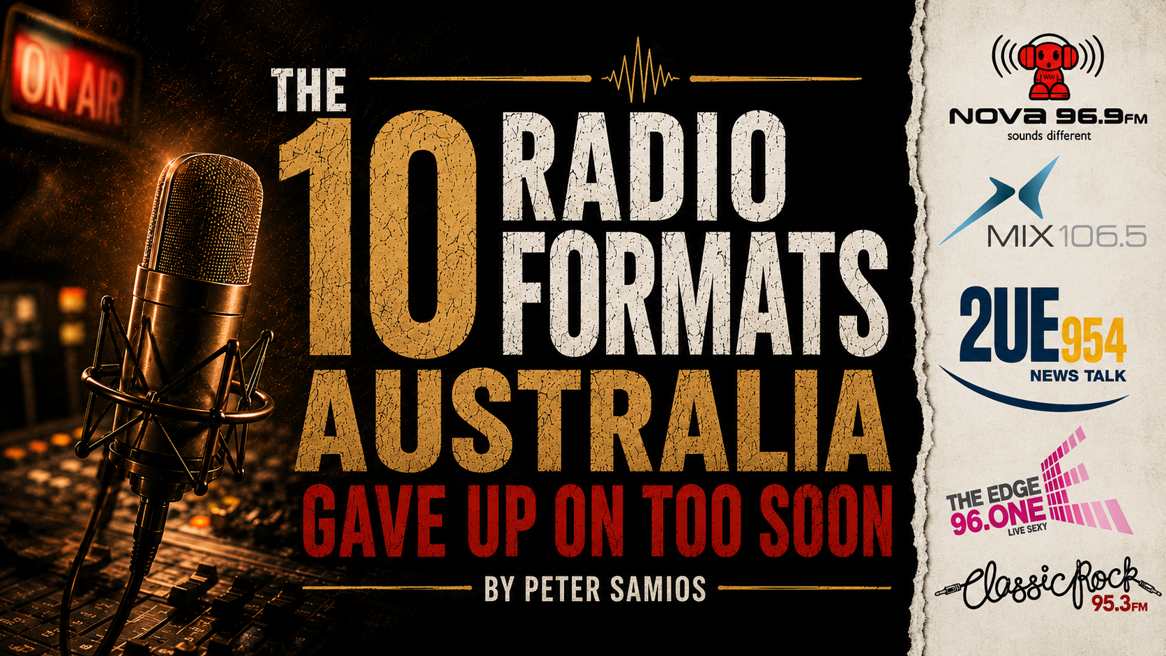 The 10 Radio Formats Australia Gave Up On Too Soon